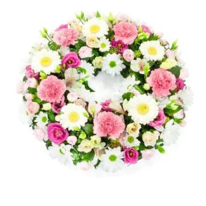 Pink and White Wreath