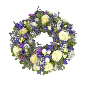 Purple and White Wreath